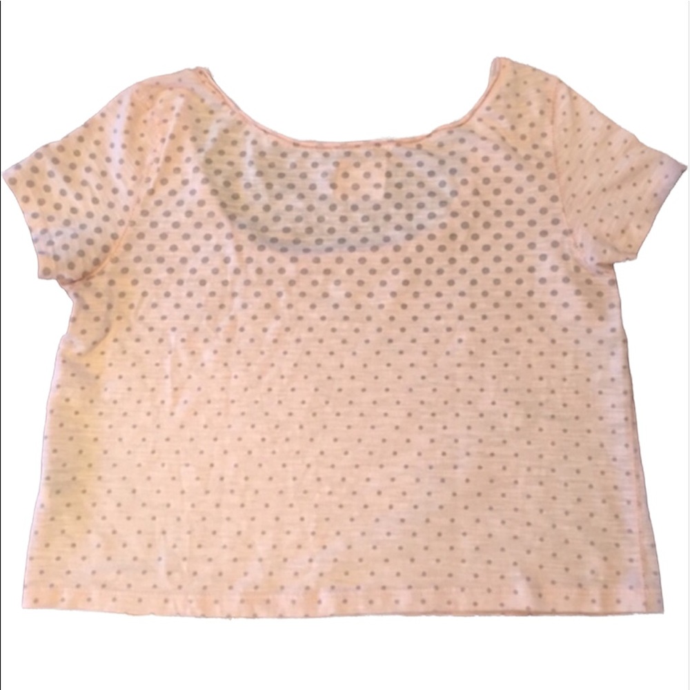 American Eagle Vintage T Polka Dot Crop Top - Picture 3 of 5